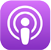 A purple square with an image of the podcast logo.
