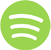A green circle with the spotify logo in it.